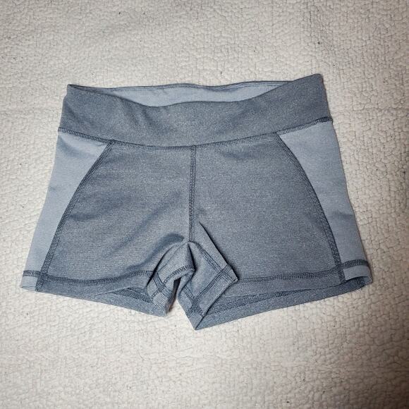 Aero Live Love Dream Yoga Athletic Shorts M Grey Stripe Activewear Compression - Picture 3 of 14